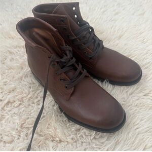 Frye Brown Lace Up Leather Boots size 7